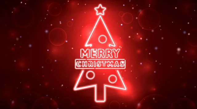 Christmas Tree Neon Light Screensaver
