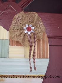 Eclectic Red Barn:  My Unordinary Valentine with Burlap flower 