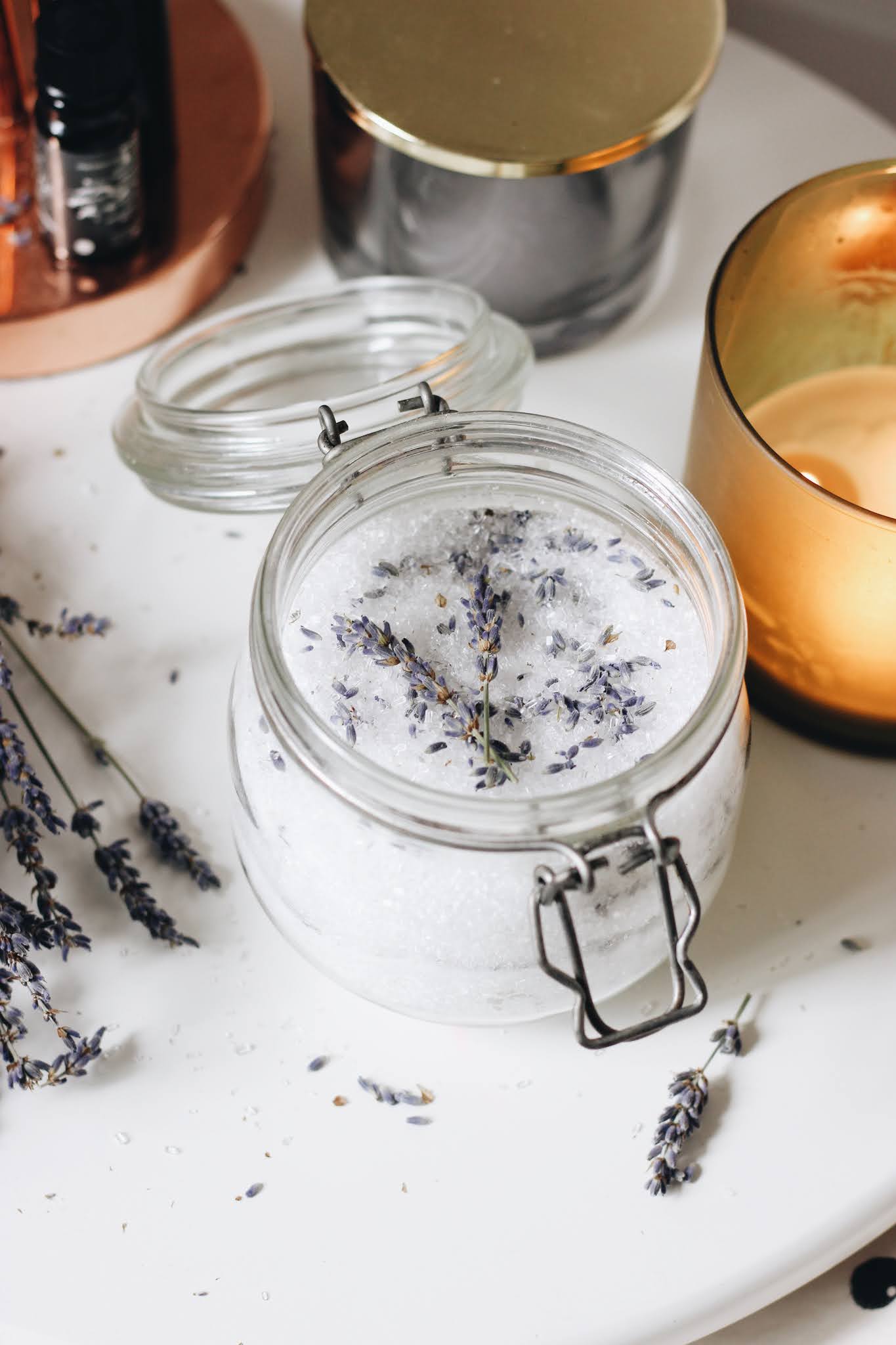 Homemade DIY Lavender Bath Soak Pint Sized Beauty
