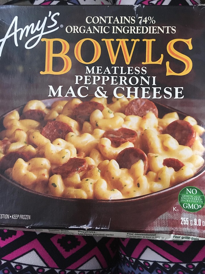 Adorable Fluff Amy's. Bowls. Meatless Pepperoni Mac And Cheese.