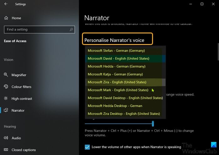 Changer la voix du narrateur