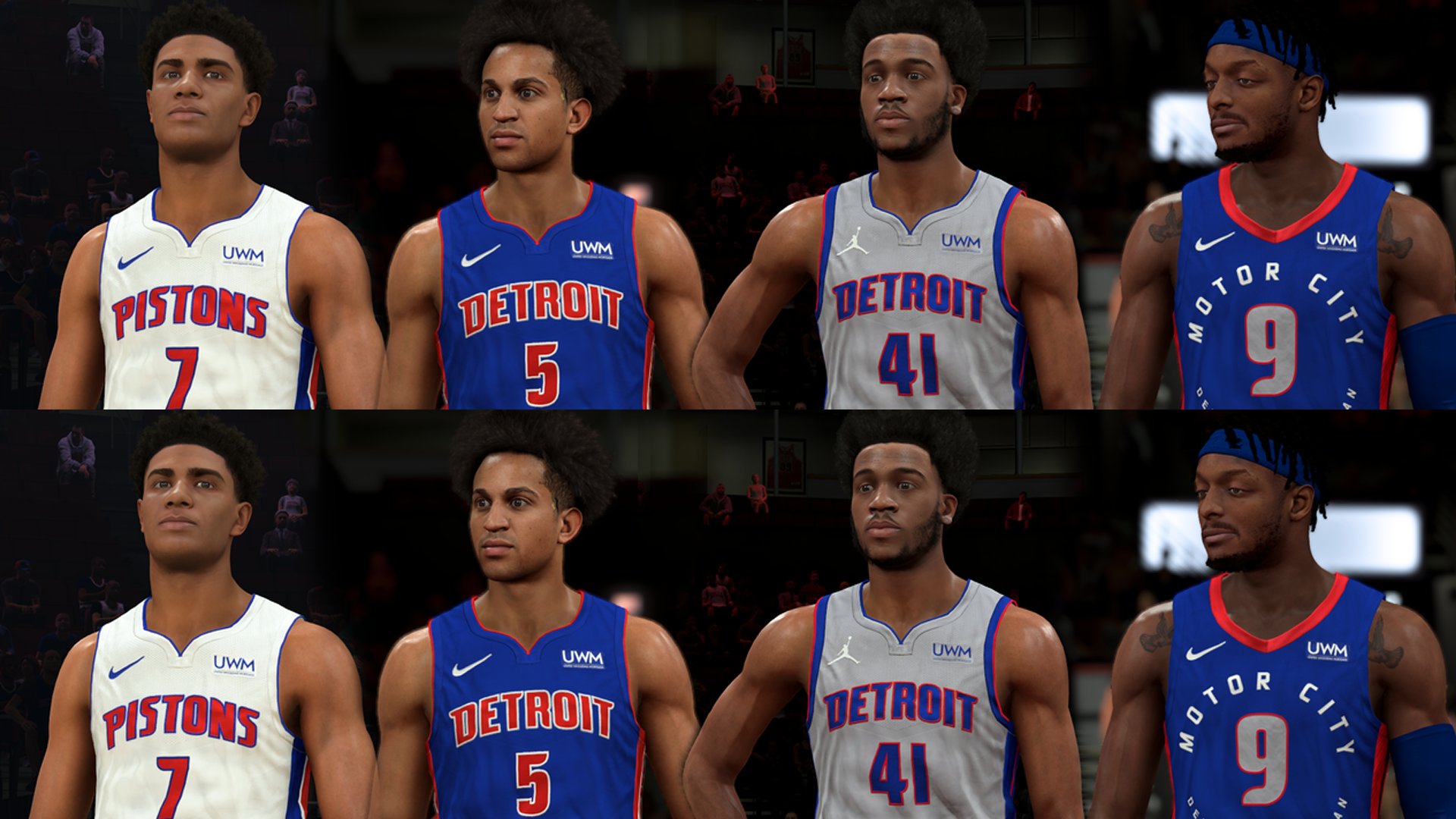 NBA 2K21 Detroit Pistons Jersey Pack by Pinoy21