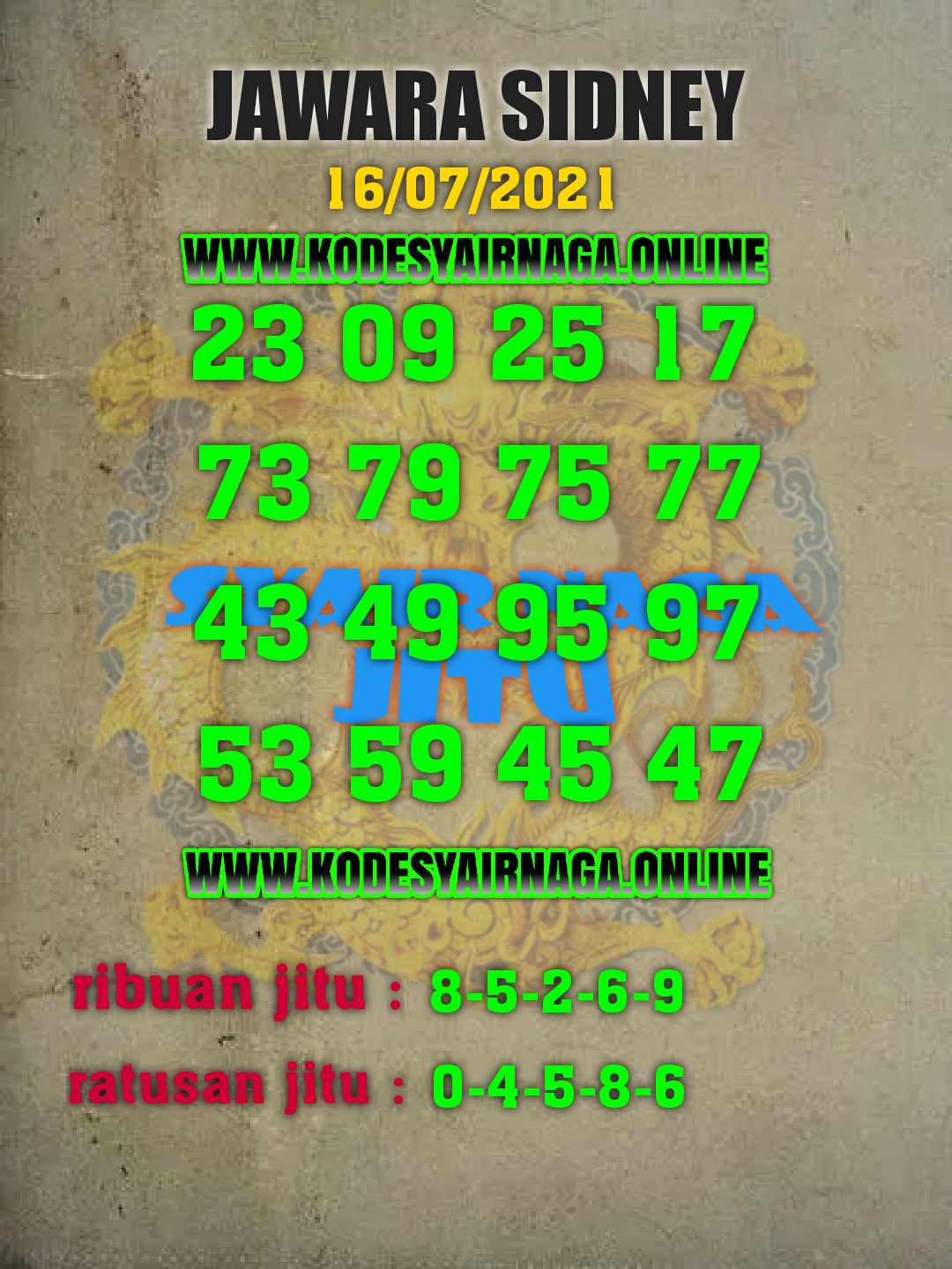 Kode syair togog sydney jumat 16 juli 2021 KODE SYAIR TOGOG