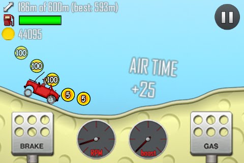 Hill Climb Racing - Manage your fuel as best you can, in this all