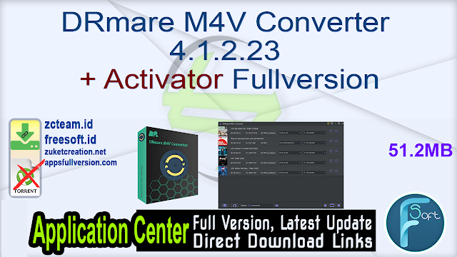 DRmare M4V Converter 4.1.2.23 + Activator Fullversion