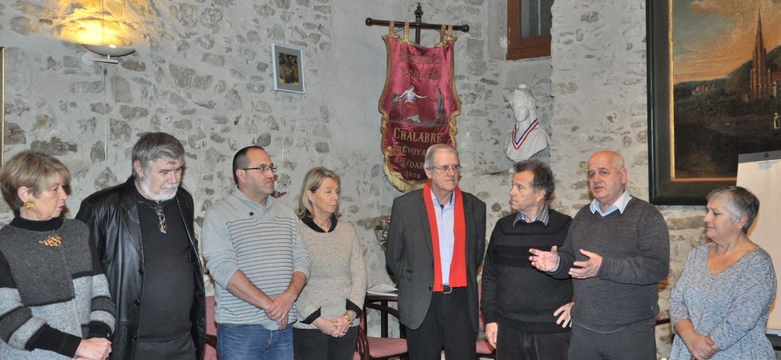 Bellegarde du Razès CHALABRE Visite d'Henry Garino à la mairie de