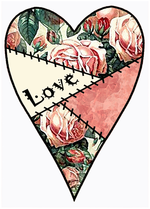 ArtbyJean - Paper Crafts: LOVE HEARTS - Set A14 - Old Rose Garden - A ...