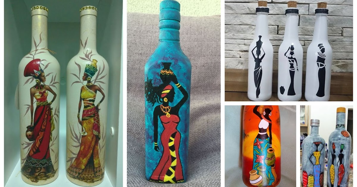 híbrido Atlético pase a ver Africanas pintadas en botellas de vidrio recicladas ~ Solountip.com