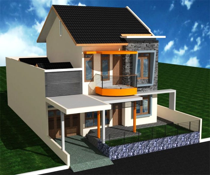 Desain Rumah Kontemporer Modern Type 36 / Desain Rumah Minimalis Type ...