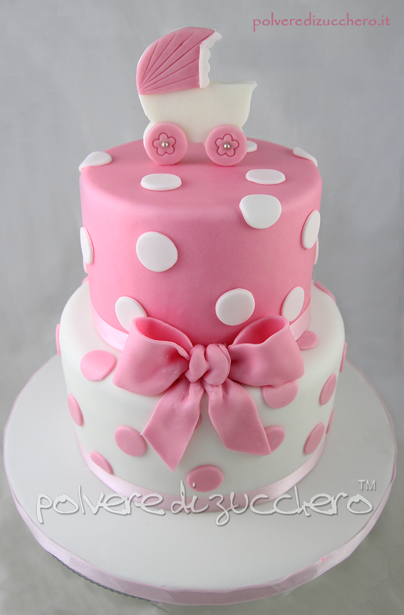 baby shower cake design torta a piani carrozzina cupcakes party girl polvere di zucchero