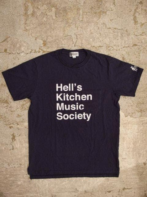 NEPENTHES NY Engineered Garments SUNRISE MARKET Crossing Crew T-Shirt with Hell's Kitchen Music Society