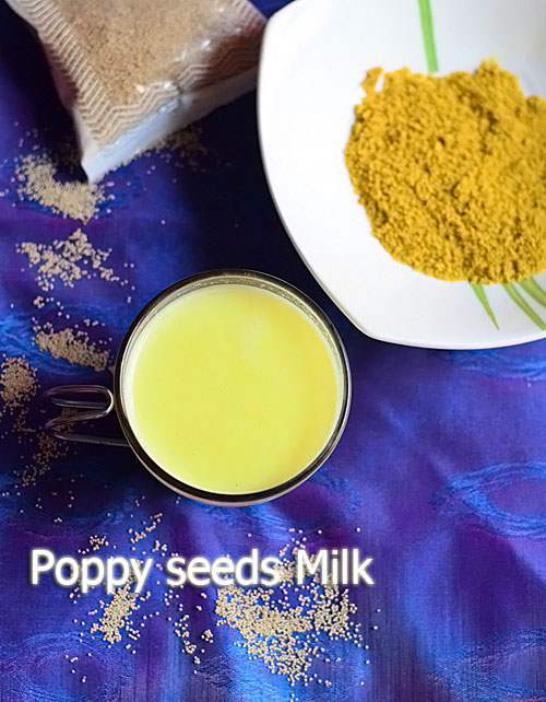 Khus Khus Milk / KasaKasa Paal Recipe Poppy Seeds Milk Chitra's