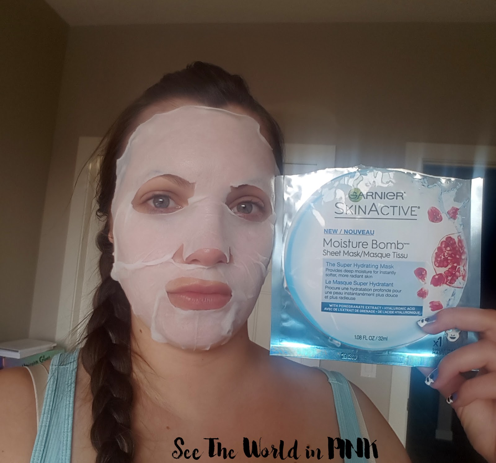 Spiritus udskiftelig gift Mask Wednesday - Garnier Moisture Bomb Sheet Mask Review | See the World in  PINK