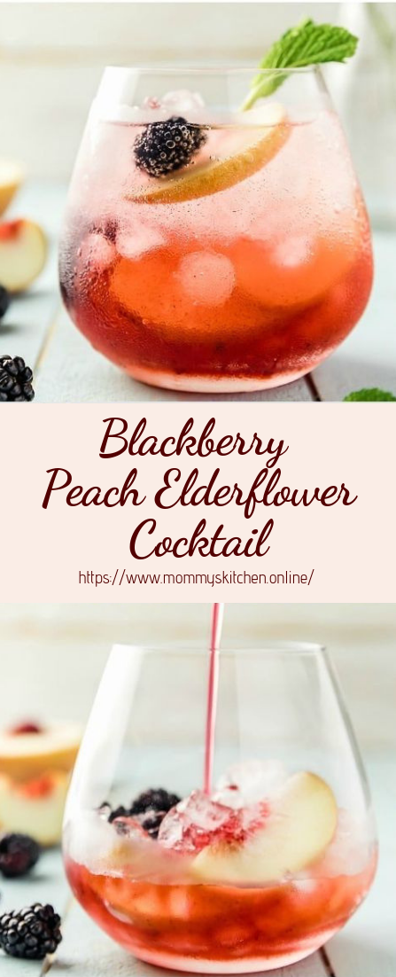 Blackberry Peach Elderflower Cocktail Healthydrink
