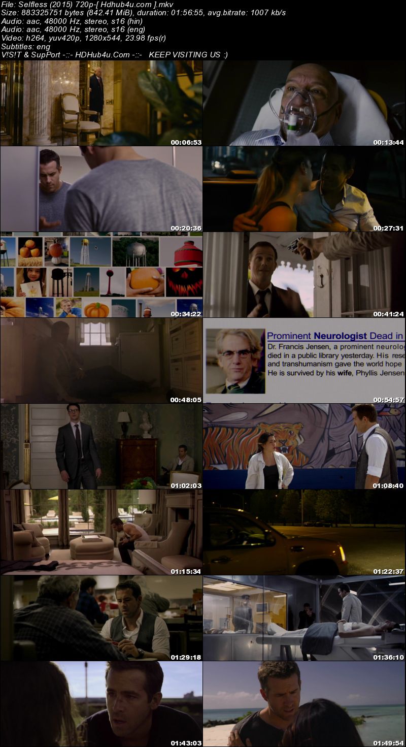 Selfless 2015 Hindi Dual Audio 480p BluRay ESubs 350Mb Download