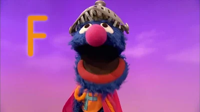 Super Grover letter F fly, Falling, Sesame Street Episode 4317 Figure It Out Baby Figure It Out season 43