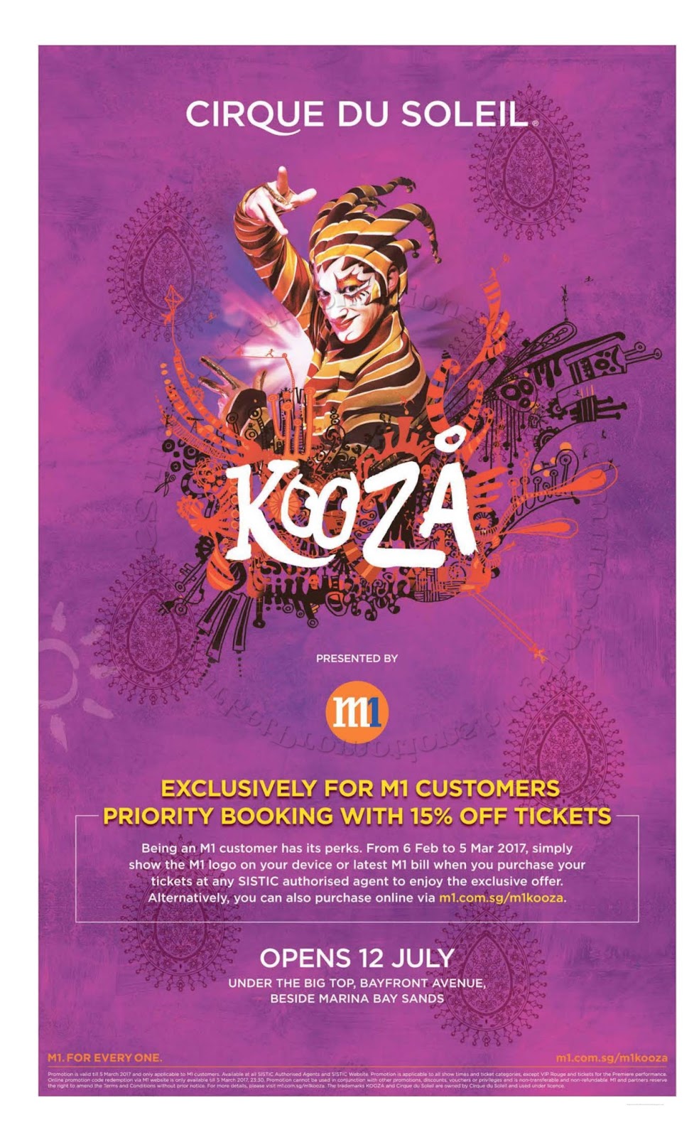 M1 Present Kooza By Cirque Du Soleil 06 February 05 March 2017