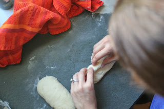 Shaping vegetable demi-baguettes