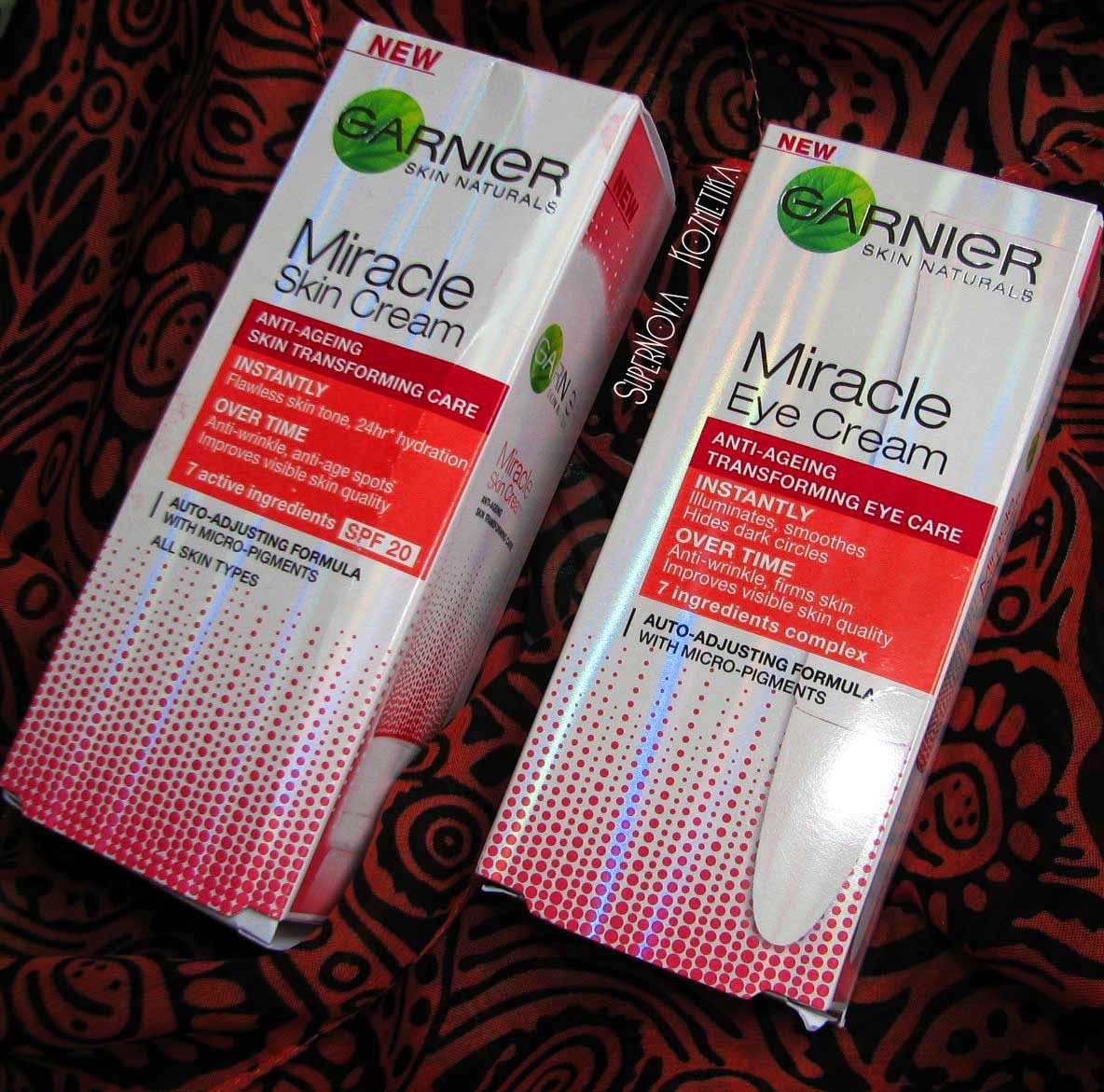 SuperNova Kozmetika Garnier Miracle Skin Cream & Miracle Eye Cream