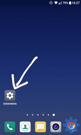 Ikona ustawień w LG