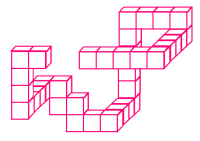 Фигуры из кубиков. Загадочная фигура из кубиков. Информатика фигуры из кубов. Фигура из кубиков клеточных. На рисунке изображена змейка 1х1