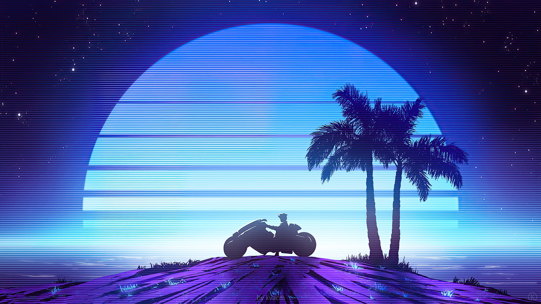 Synthwave Sunset Wallpaper Animation