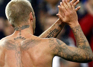 David Beckham Tattoo, tattoo on hand David beckham