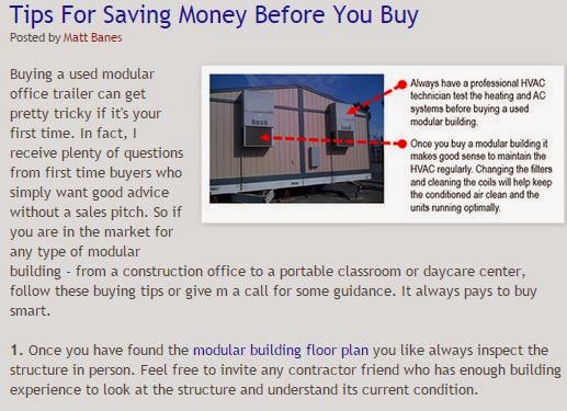 Tips for buying a used modular office trailer or classroom Help from Matt Banes abou buying a modular