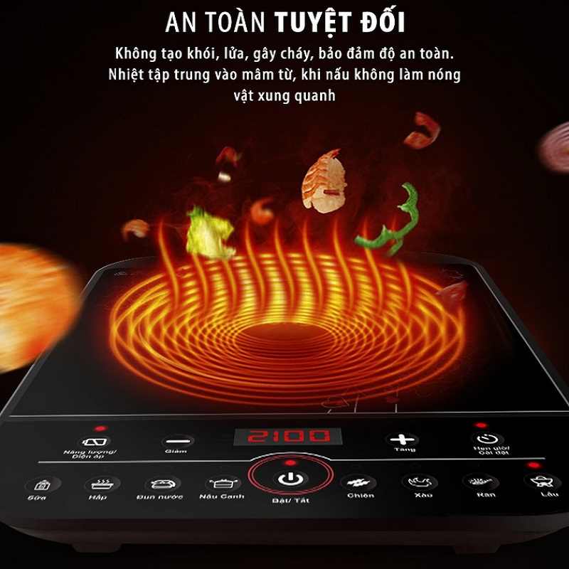 Bếp từ đơn SATO BT051, Tặng kèm nồi lẩu inox Bếp từ đơn SATO BT051, Tặng kèm nồi lẩu inox