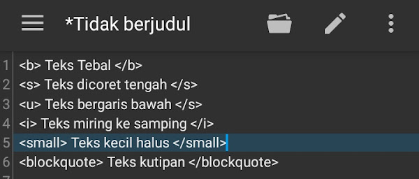 Beberapa variasi font dalam HTML