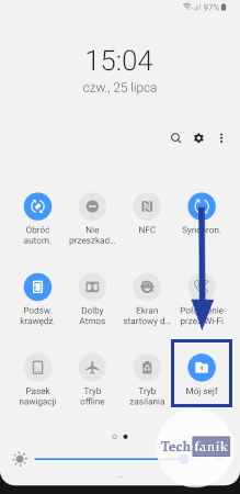 Mój Sejf na pasku skrótów