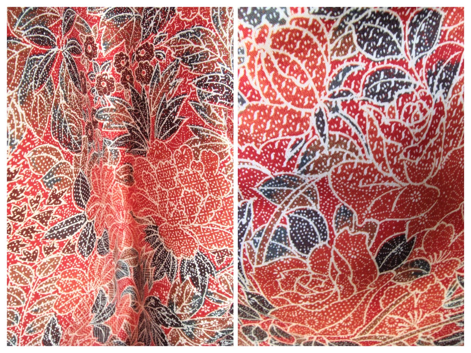 家着物～60代、”赤い着物”を着る★娘時代の染大島に市松帯|50代60代の普段着物～母の着物からハッピーライフ