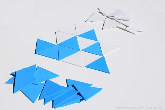 gra diy trójkąty spangles