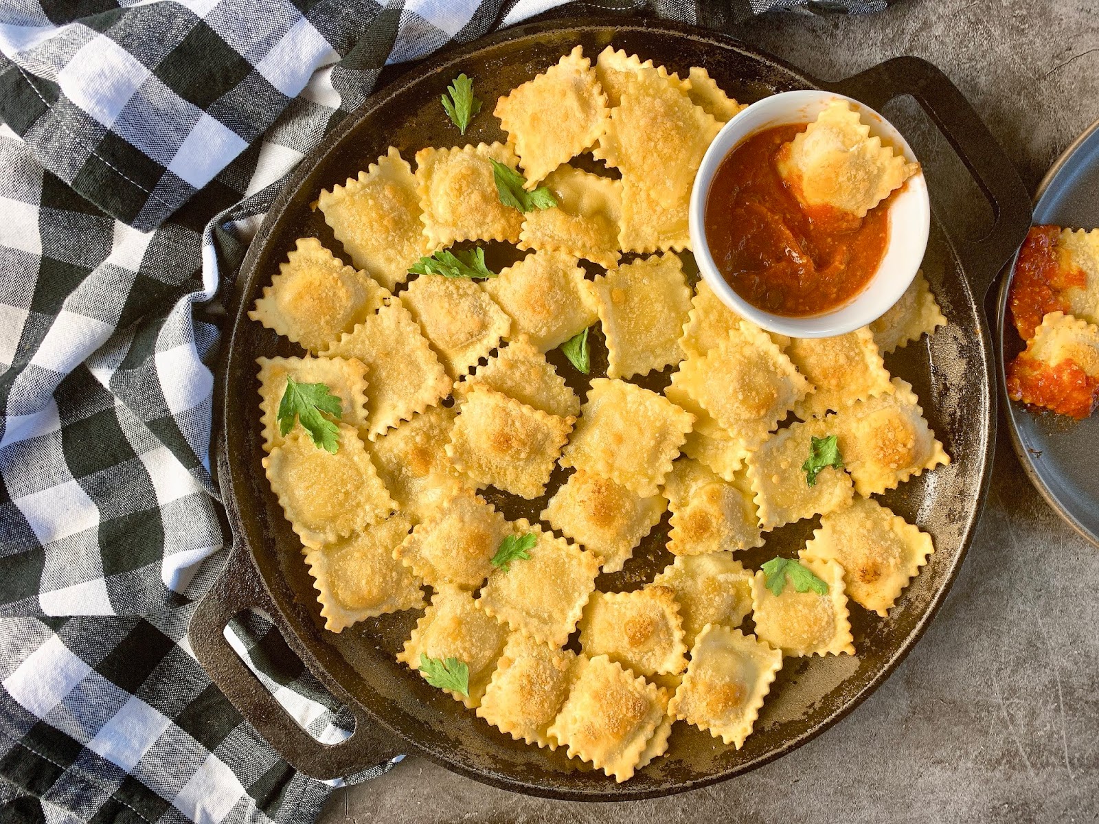 Garlic Butter Roasted Ravioli