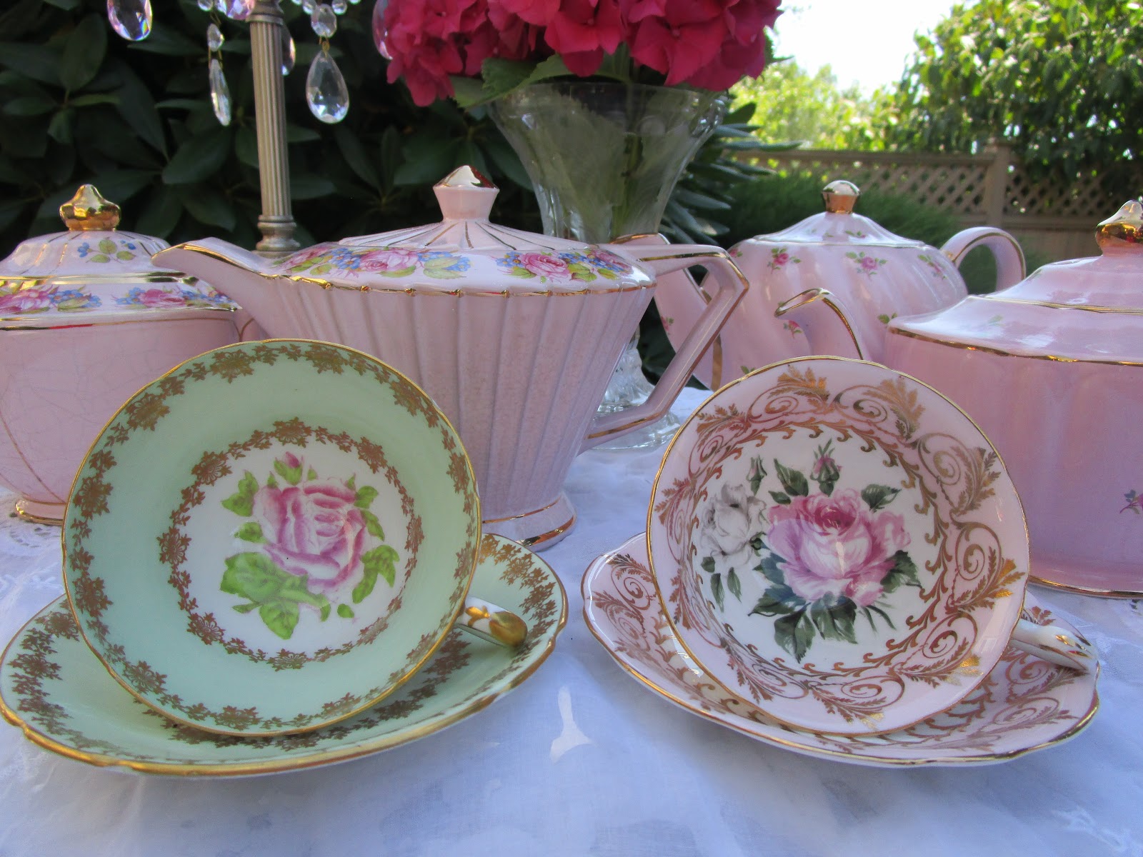 Karen's Cottage and Castle Some Favourite Pink Teapots