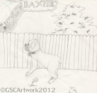 baxter boxer dog pencil drawing