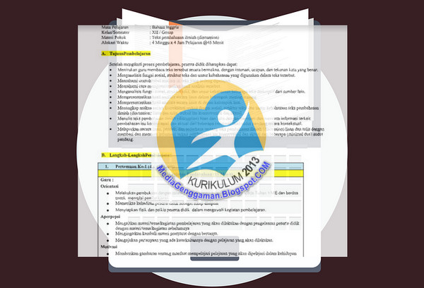 RPP 1 Lembar Bahasa Inggris Kelas XII Semester 2 K13 Revisi 2021 RPP Bahasa Inggris 1 Lembar SMA Kelas XII Semester 2; Media Genggam Penulis Romansyah