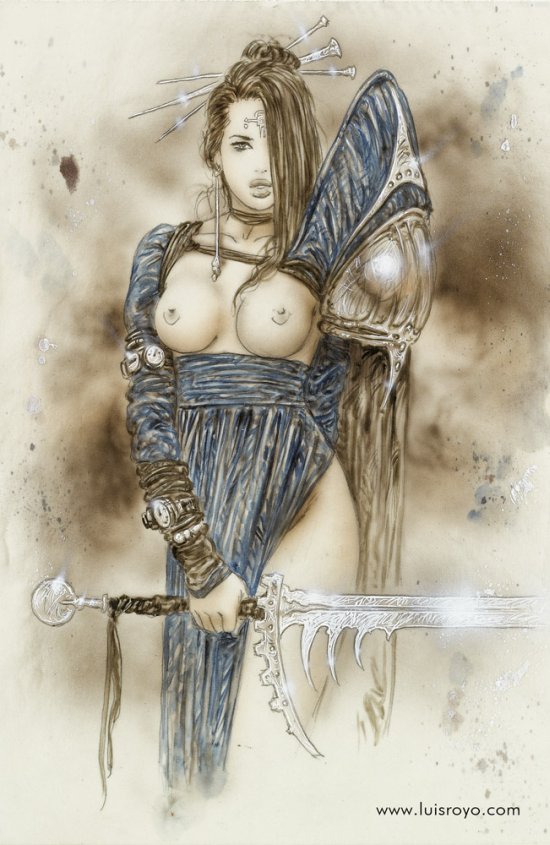 Luis Royo ilustrações mulheres sensuais fantasia sombria dark fantasy estilo heavy metal nsfw eróticas sexuais