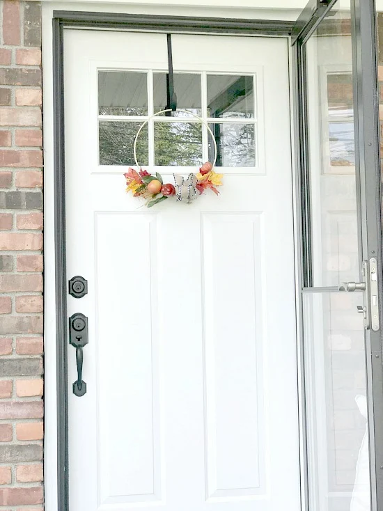 Front Door with fall wreath