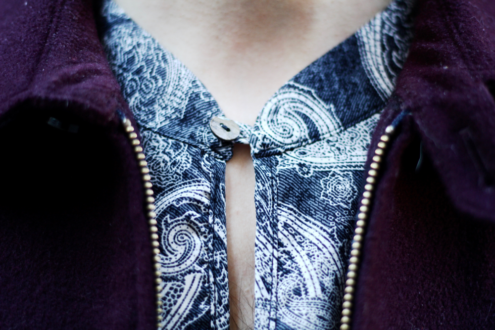 Blog-mode-style-homme-masculin_bordeaux-saint-michel-harrington-ted-baker-veste-chemise-ethnique-paisley-vintage-chino-vert-margiela-atelier-edition-limitée-streetstyle-instagrammeur-francais - 1