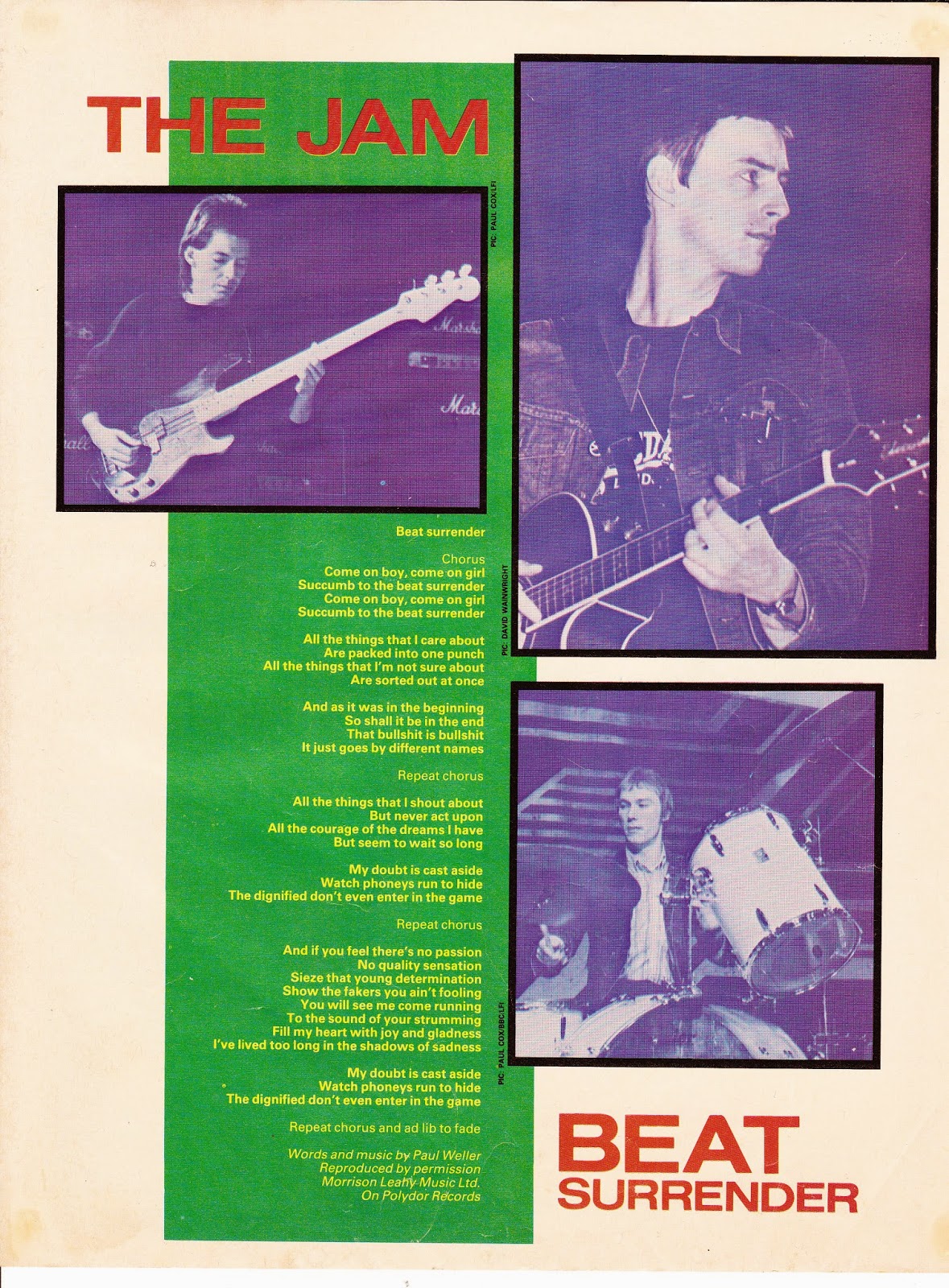 Monkey Picks: THE JAM in SMASH HITS