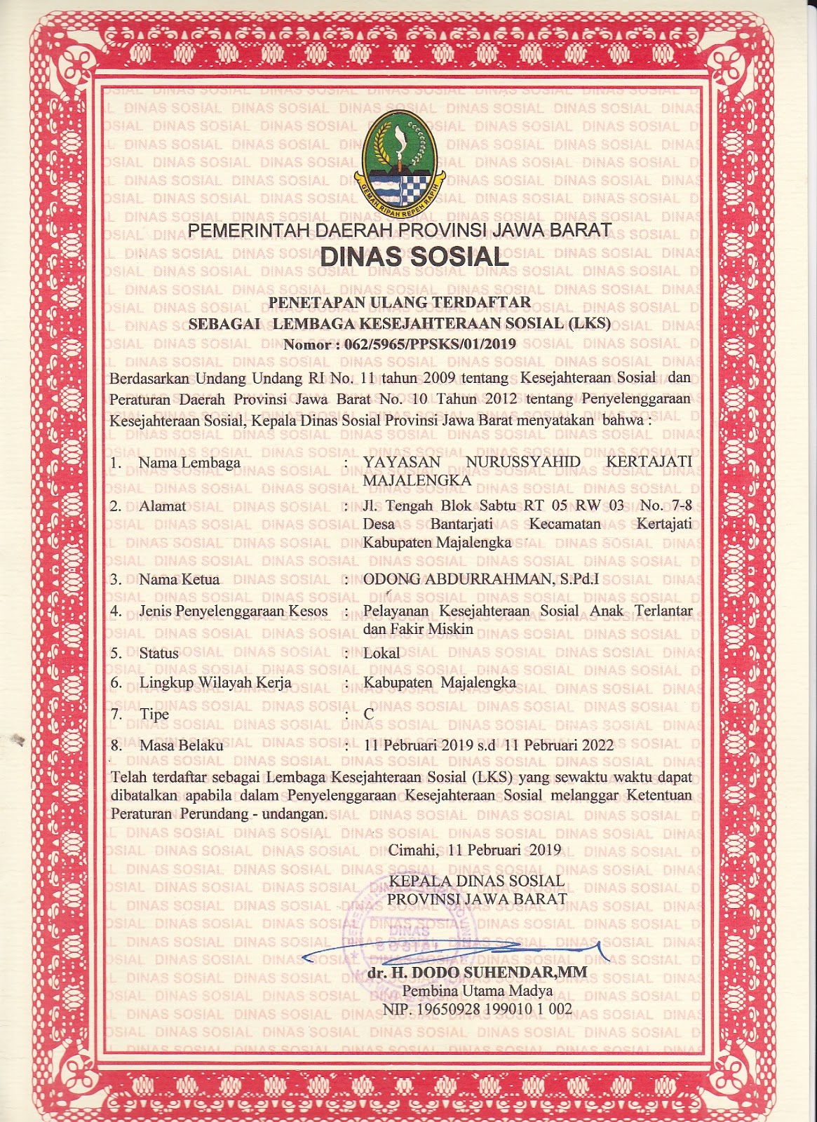 Profil Yayasan Nurussyahid Kertajati Majalengka Dalam