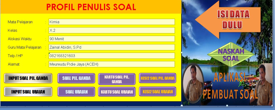 Download Aplikasi Pembuat Soal Dan Kisi Kisi Secara Otomatis Menggunakan Mic Excel Kimiazainal