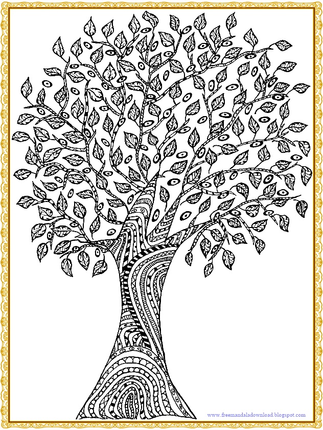 Baum Mandala Malvorlagen-Das Ticket zu einer spirituellen Reise