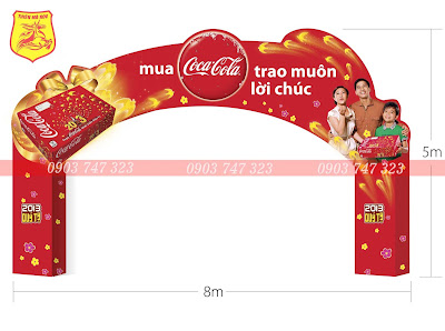 cổng chào sự kiện coca cola