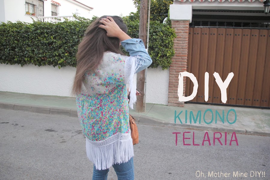 DIY Cómo hacer un Kimono con flecos (Maratón de TELARIA)