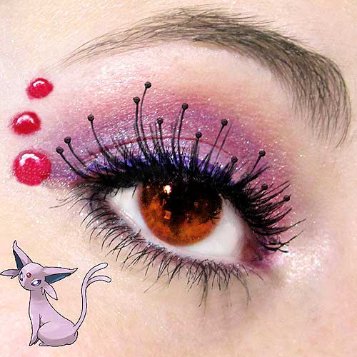 maquillaje ojos pokemon go : Espeon