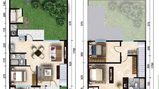 Lingkar Warna 6 Denah Rumah Minimalis Ukuran 8x17 Meter 4 Kamar Tidur 2 Lantai Tampak Depan<script async src=