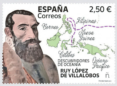 Filatelia -Descubridores de Oceanía - Ruy López de Villalobos - 2021.06.22 - Sello
